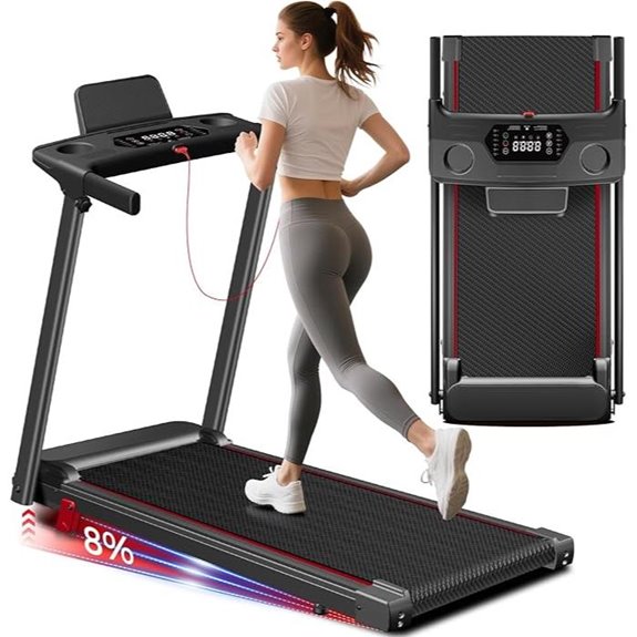 3-in-1 Incline Foldable Treadmill with LED Display