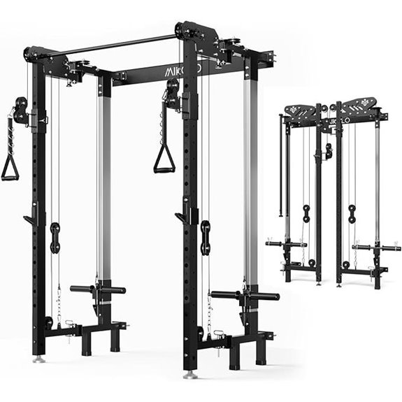 Mikolo Folding Wall-Mounted Power Rack with Cables