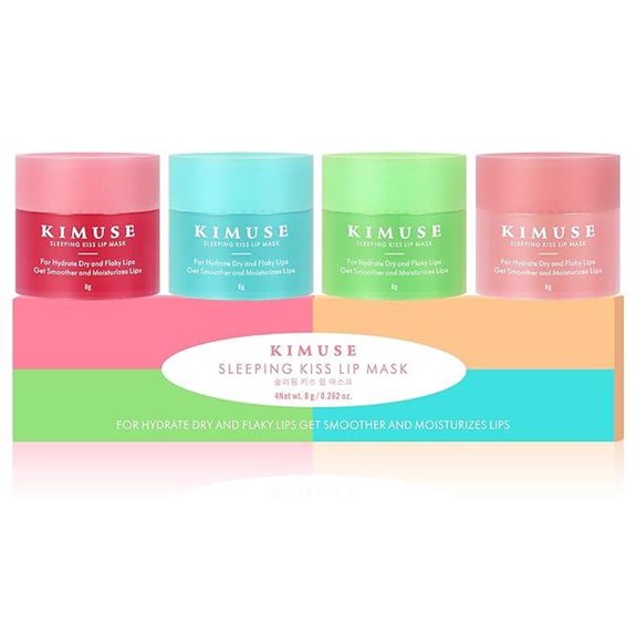 KIMUSE Lip Mask Set 4PCS Overnight Hydrating Treatment