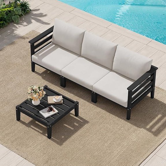 four piece outdoor furniture set