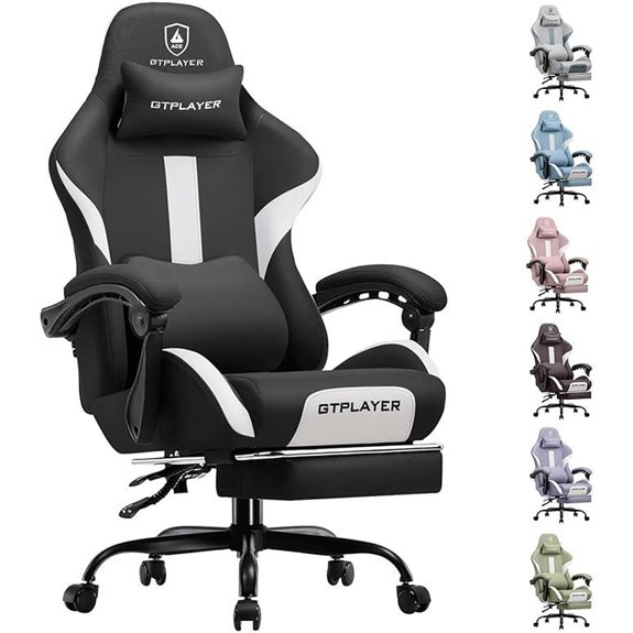 GTRACING Gaming Chair with Foot Rest and Support