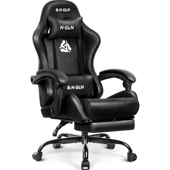 N-GEN Gaming Chair with Footrest and Lumbar Support