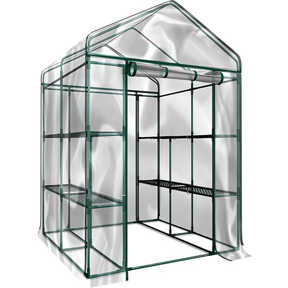 Home-Complete Walk-In Greenhouse with Shelves