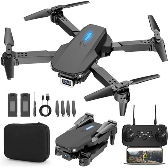 HD Camera Drone with 2 Batteries for Beginners
