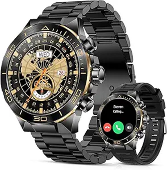 Luxury Men's Smartwatch with Heart Rate & Blood Oxygen