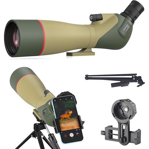 WOSPORTS 25-75x85 Spotting Scope with Tripod
