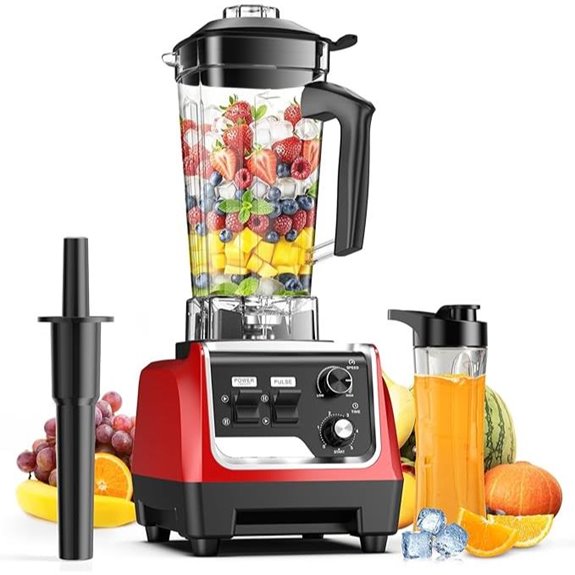 Powerful 1800W Kitchen Blender with Large Capacity