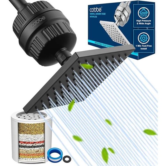 Cobbe High Pressure Filtered Shower Head Combo