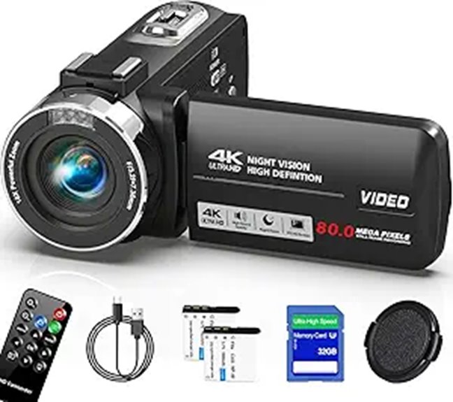 4K HD Vlogging Camera with 18X Zoom & Accessories