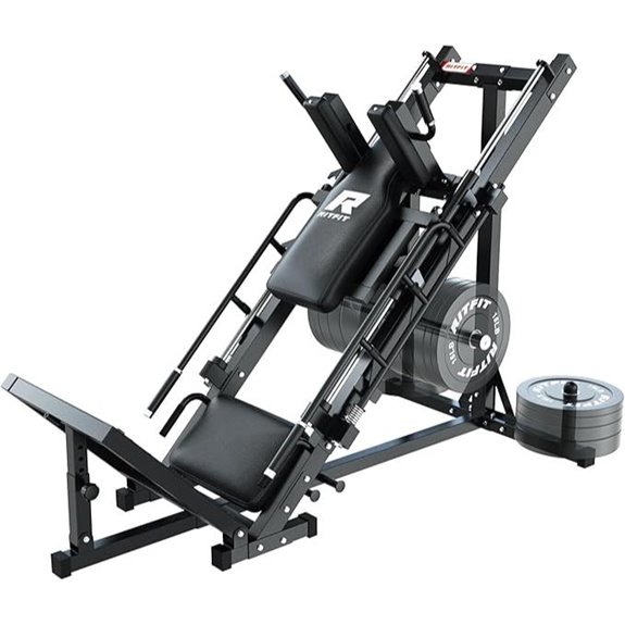RitFit Leg Press & Hack Squat Machine for Home