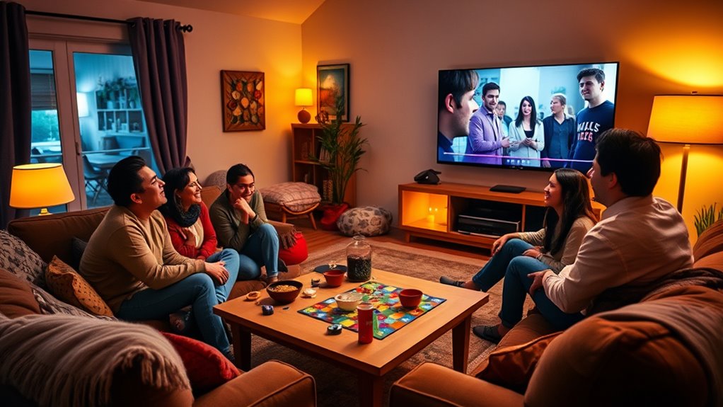 host cozy movie game night