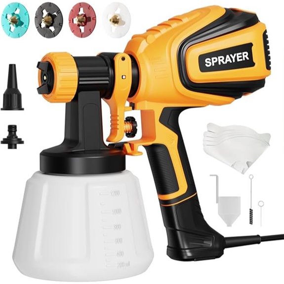 HVLP Paint Sprayer with Nozzles for Furniture and Walls