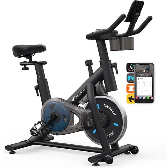 MERACH Indoor Exercise Bike with App and Tablet Mount