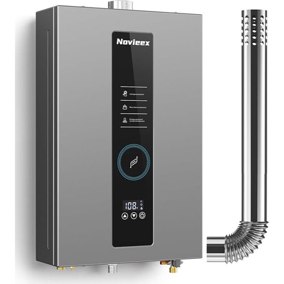 Novieex Tankless Water Heater Gas 4.3 GPM Indoor