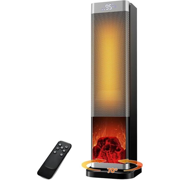 Indoor Space Heater with Thermostat and Remote