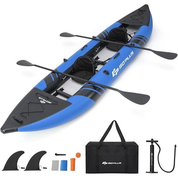 Goplus Inflatable 2-Person Kayak with Accessories