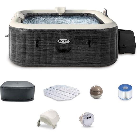 INTEX PureSpa Greystone Inflatable Hot Tub (4 Person)