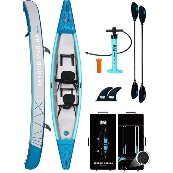 BEYOND MARINA Inflatable Kayak with Paddles and Fins