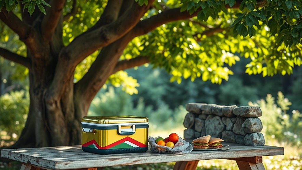 keep food shaded and cool