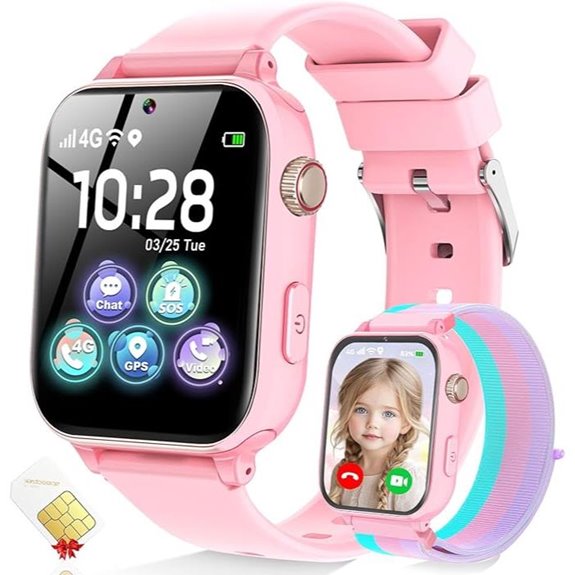 Kids 4G GPS Smart Watch with Voice Chat and SOS