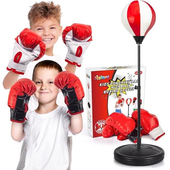 Kids Punching Bag Set with Gloves & Stand