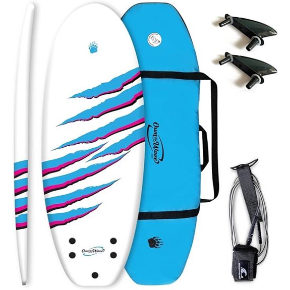 Clawstrike Kids Soft Top Surfboard with Carry Bag