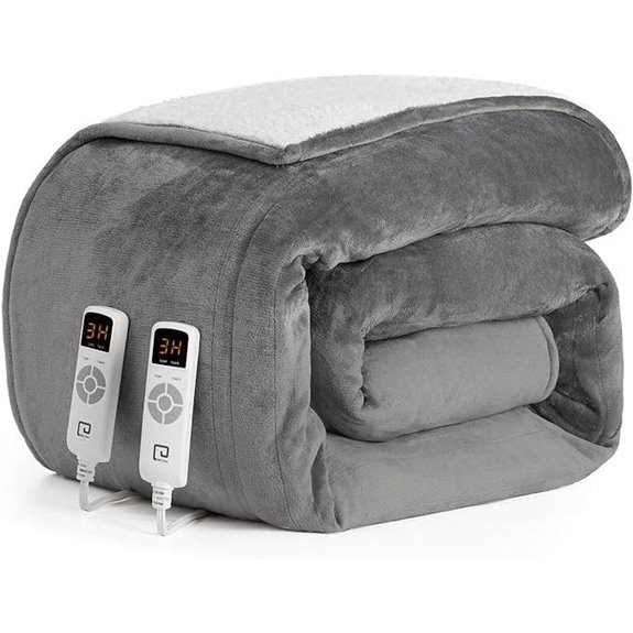 EHEYCIGA King Size Electric Heated Blanket with Dual Control