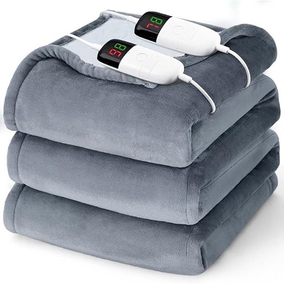 Heated King Size Electric Blanket with Dual Controls