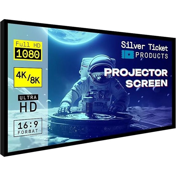 Silver Ticket 100” Fixed Frame Projector Screen