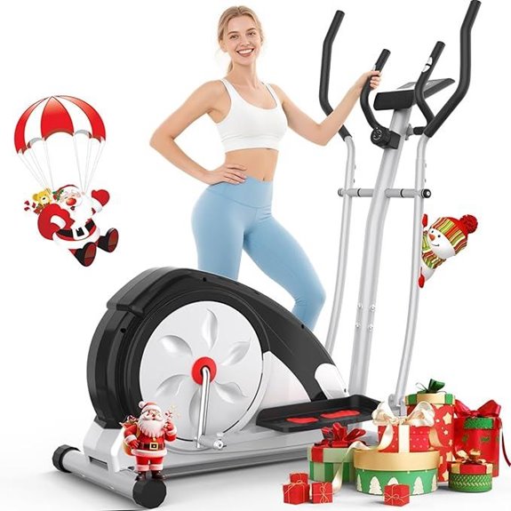 Elliptical Exercise Machine with LCD and Pulse Grips