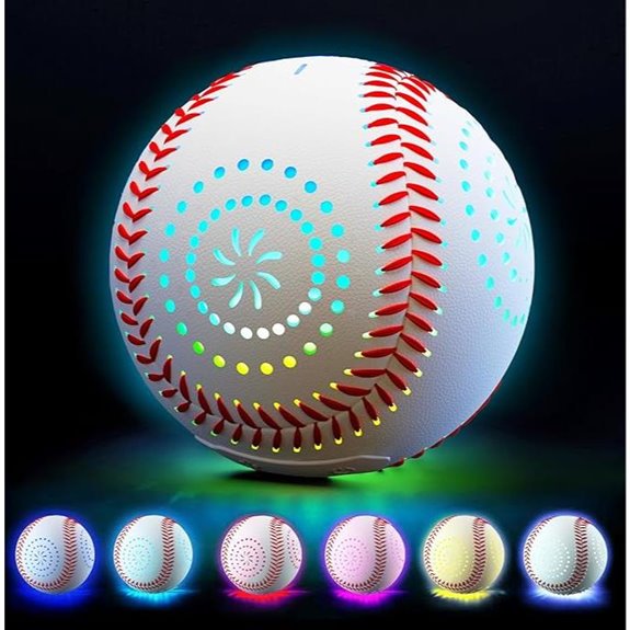 LED Rechargeable Glow Baseball with 9 Lighting Modes