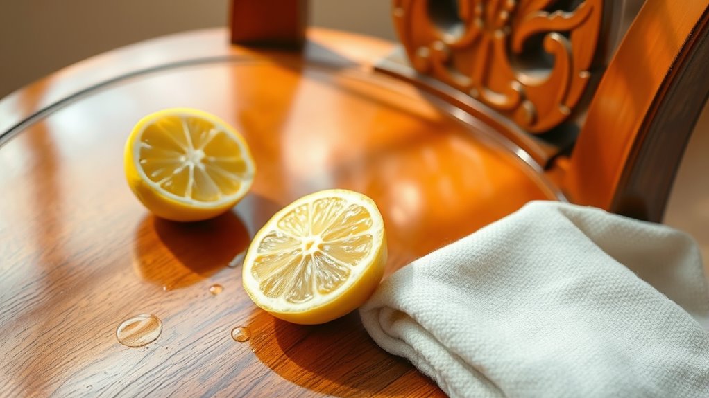 lemon based wood furniture care