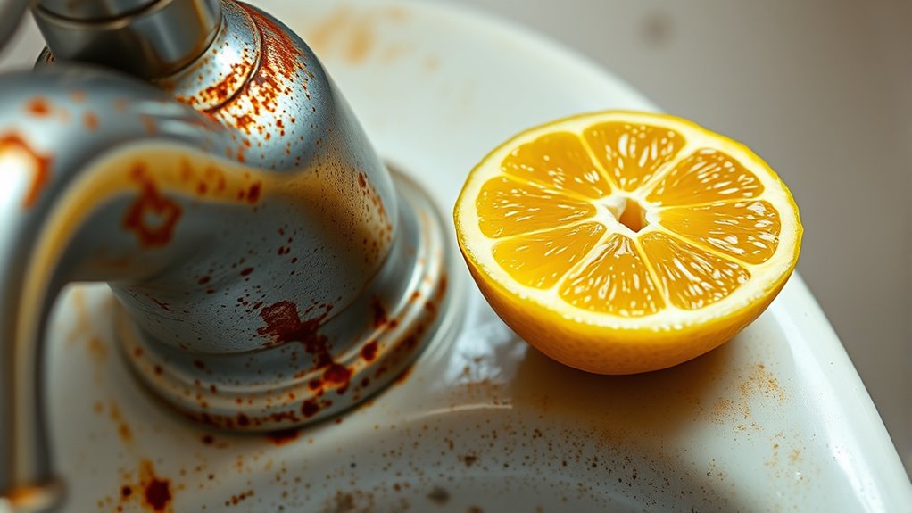 lemon removes rust deposits