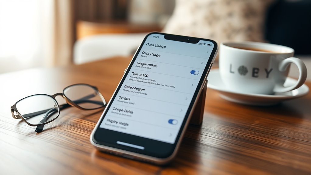 limit background data usage