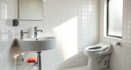 locate restroom facilities nearby