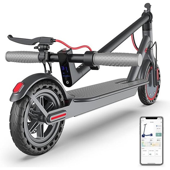 Electric Scooter with Solid Tires and Long Range