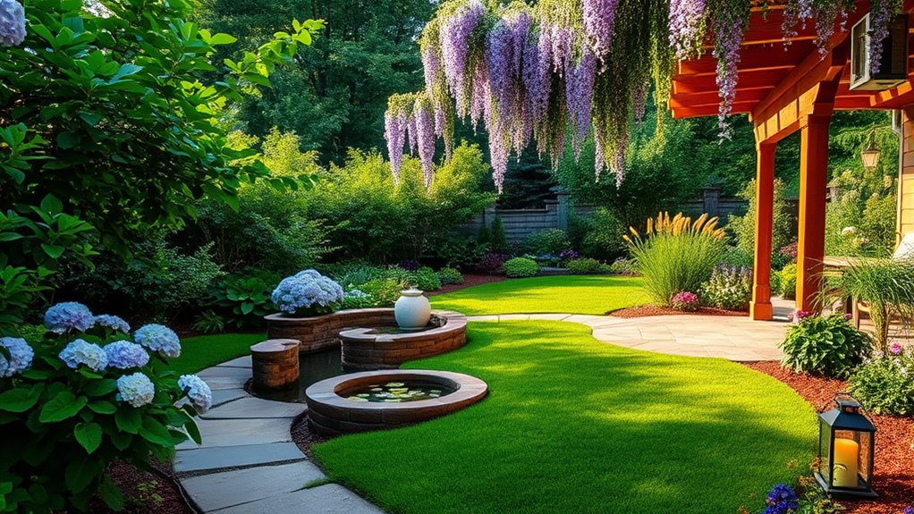 lush layered garden design