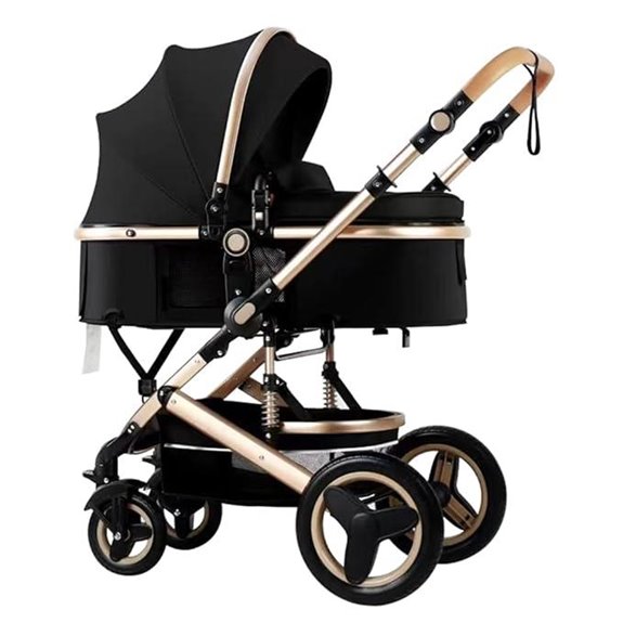 Luxury 2-in-1 Baby Stroller with Bassinet and Travel Mode