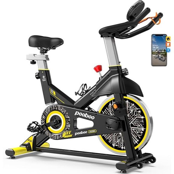 Pooboo Adjustable Magnetic Indoor Exercise Bike