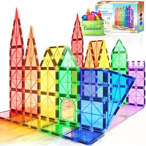 Coodoo Magnetic Building Blocks for Kids (40PCS)