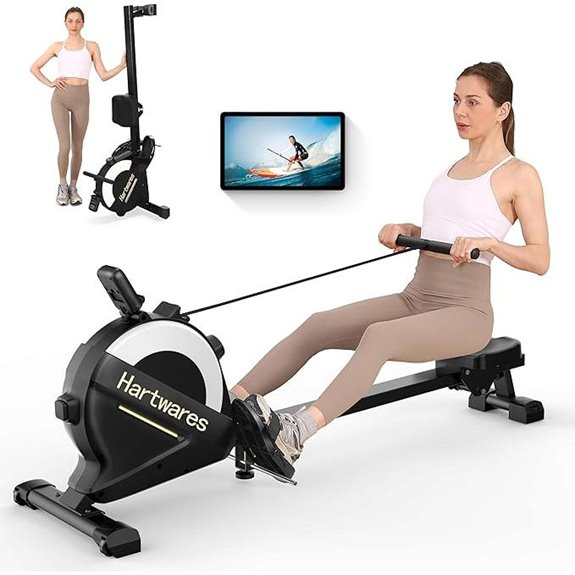 Magnetic Rowing Machine with LCD and 16 Resistance Levels