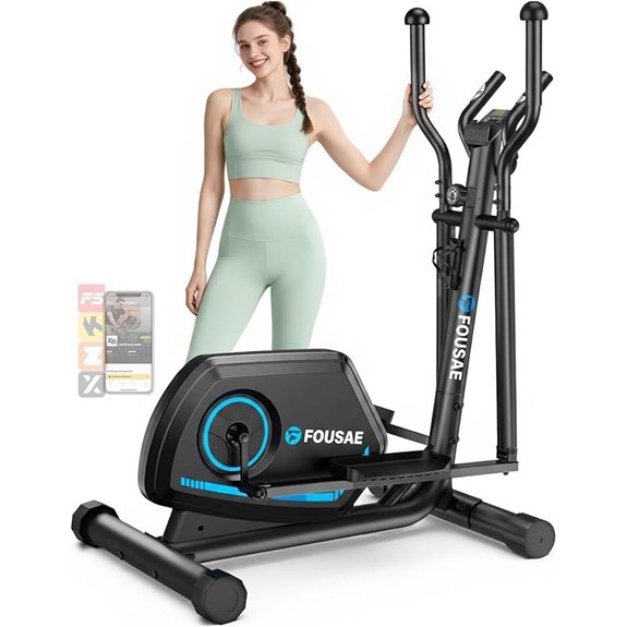 Elliptical Exercise Machine with Magnetic Resistance and LCD
