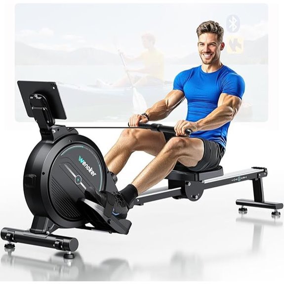 Wenoker Magnetic Rower Machine with LCD & Comfort