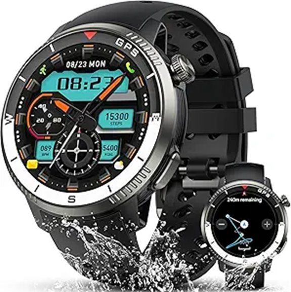Military GPS Smartwatch with Call & Fitness Features