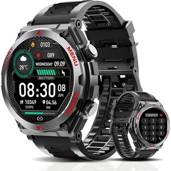 Military Smart Watch with Heart Rate and Call Features