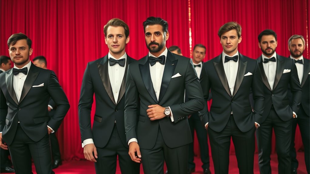 modern tailored suit textures