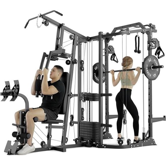 GMWD SmithΔ Power Cage Multi-Function Home Gym