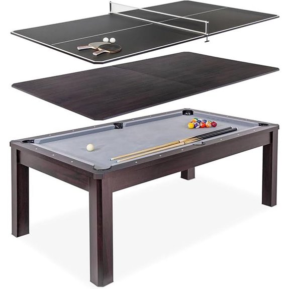 GoSports 3-in-1 Pool Table Tennis & Storage Benches
