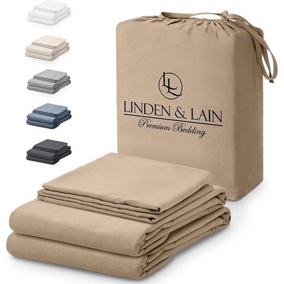 Linden & Lain Organic Bamboo King Bed Sheets