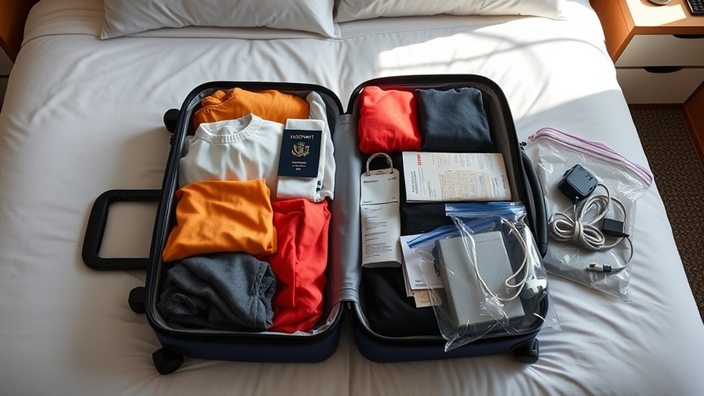 organize documents and pack efficiently